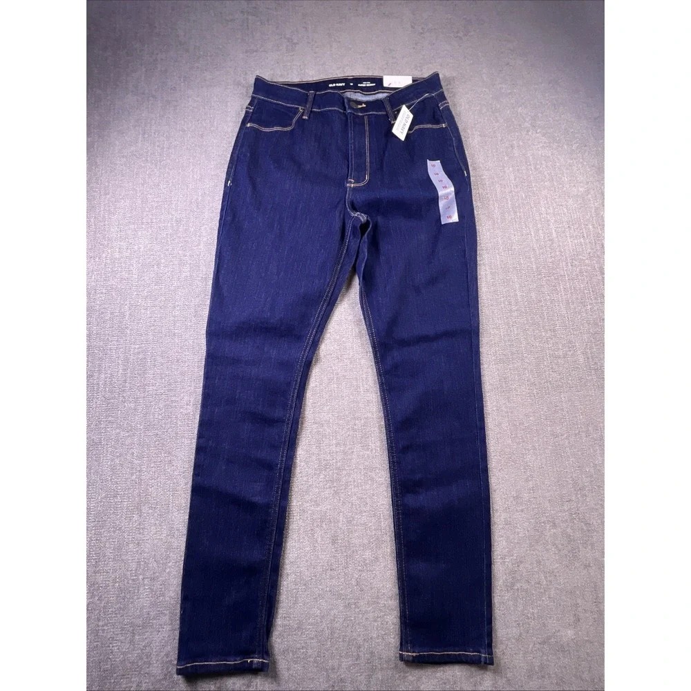 Old Navy Jeans Women's 10 High Rise Super Skinny Blue Stretch School‎ Casual NWT